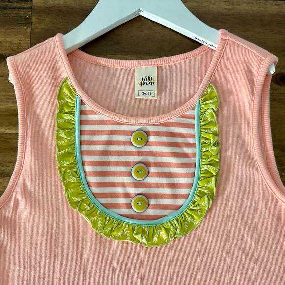Wildflowers Best Day Ever Blushing Miley Tank Top Sleeveless Ribbed Knit 14 - Picture 3 of 9